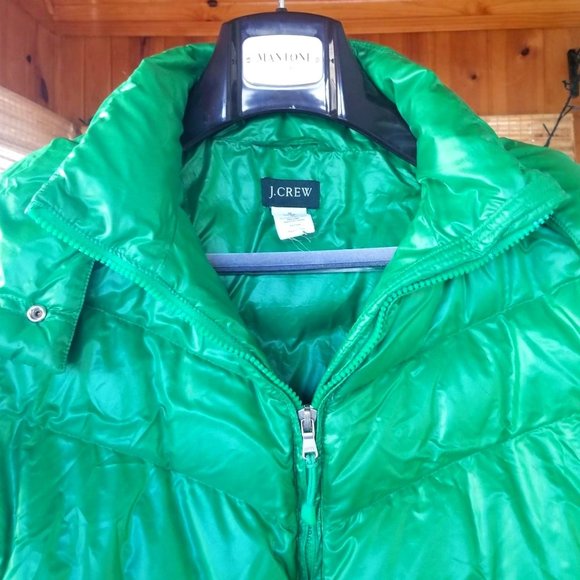 WOMEN'S VINTAGE J CREW PUFFER GREEN SIZE MEDIUM - Picture 8 of 13